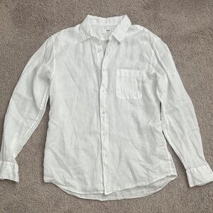 Uniqlo Men's White Casual Button-Down Shirt